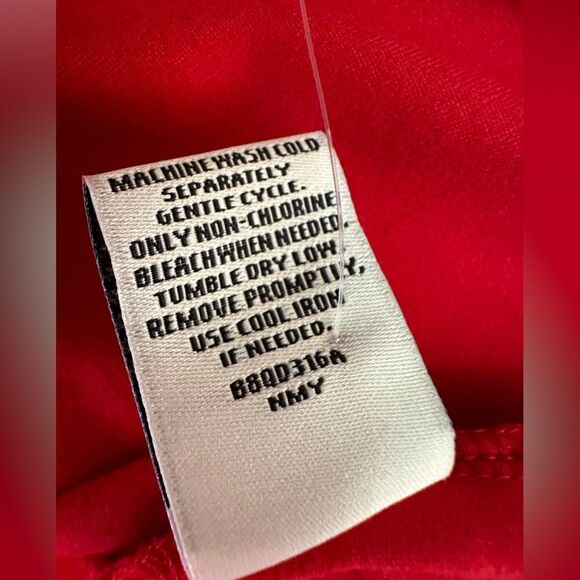 Jamie & Layla Steinmart Dress with scarf Red dress Plaid scarf Size Petite Med - Picture 8 of 9